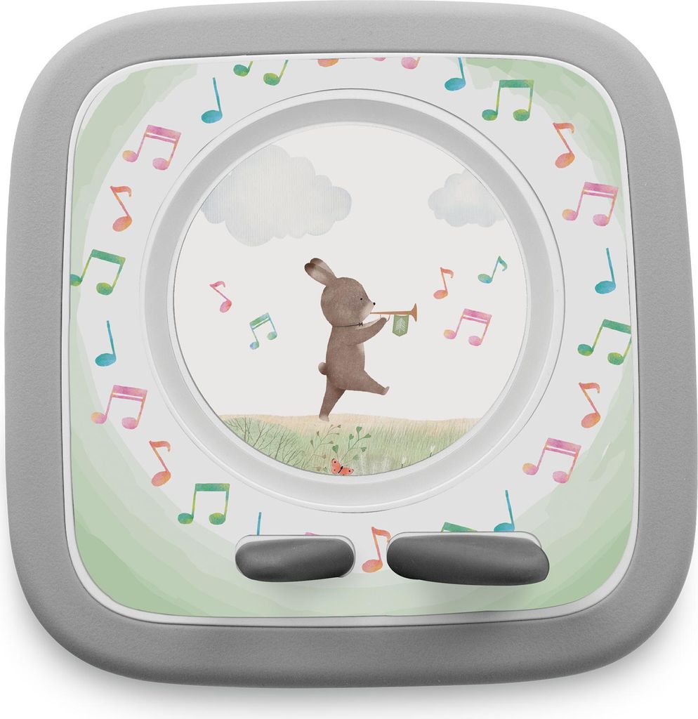 Schutzfolie kompatibel mit Toniebox 2 passgenaue Folie mit Motiv Zubehör selbstklebendes Schutzcover Kratzschutz für Musikbox Y015-51 Hase Musik