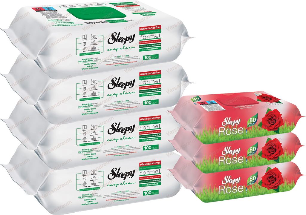 Sleepy Easy Clean Set 4xGrün Oberflächenreinigungstücher / Produktbild 1