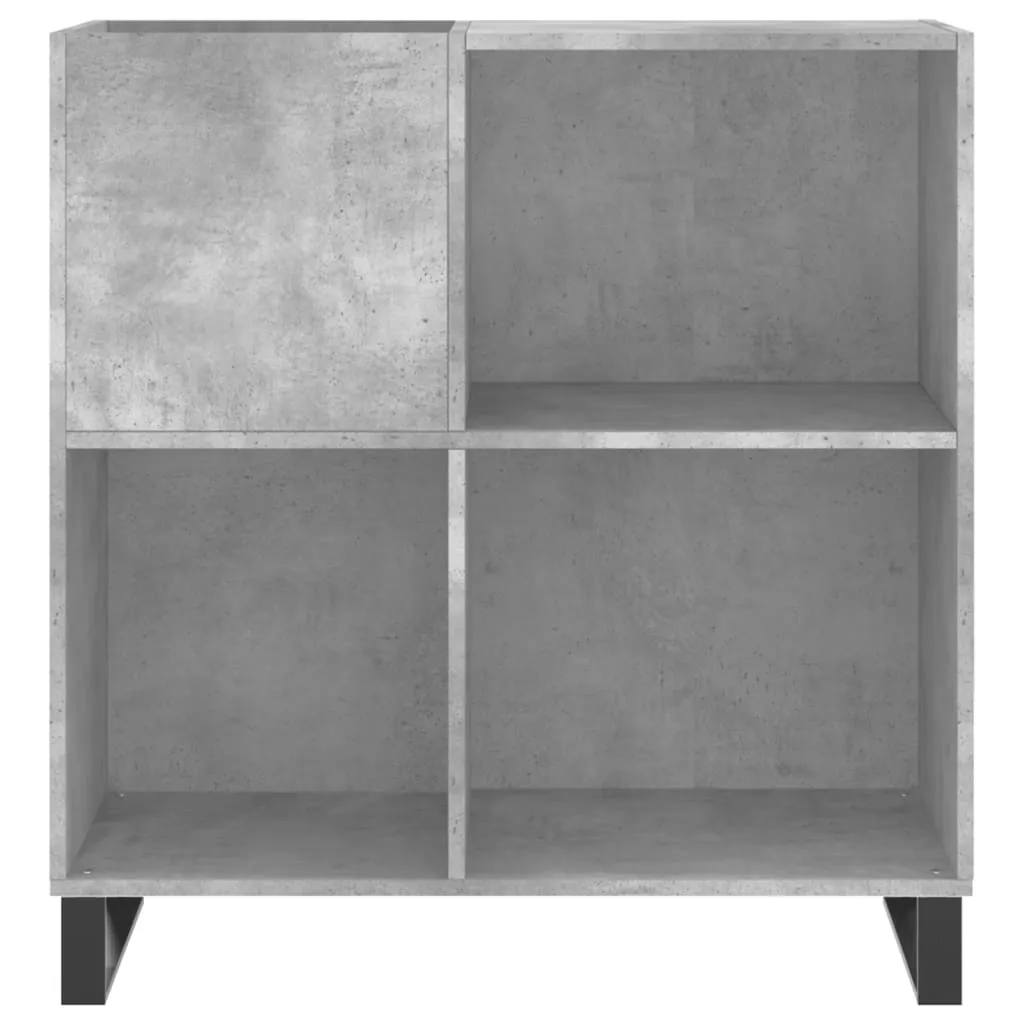 Armadietto Multiuso Grigio Cemento 89 cm - Salvaspazio Legno Duraturo - 4