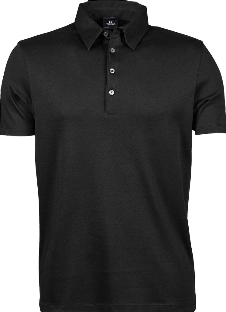 Tee Jays - "Pima" Poloshirt für Damen RW10884 (L) (Schwarz)
