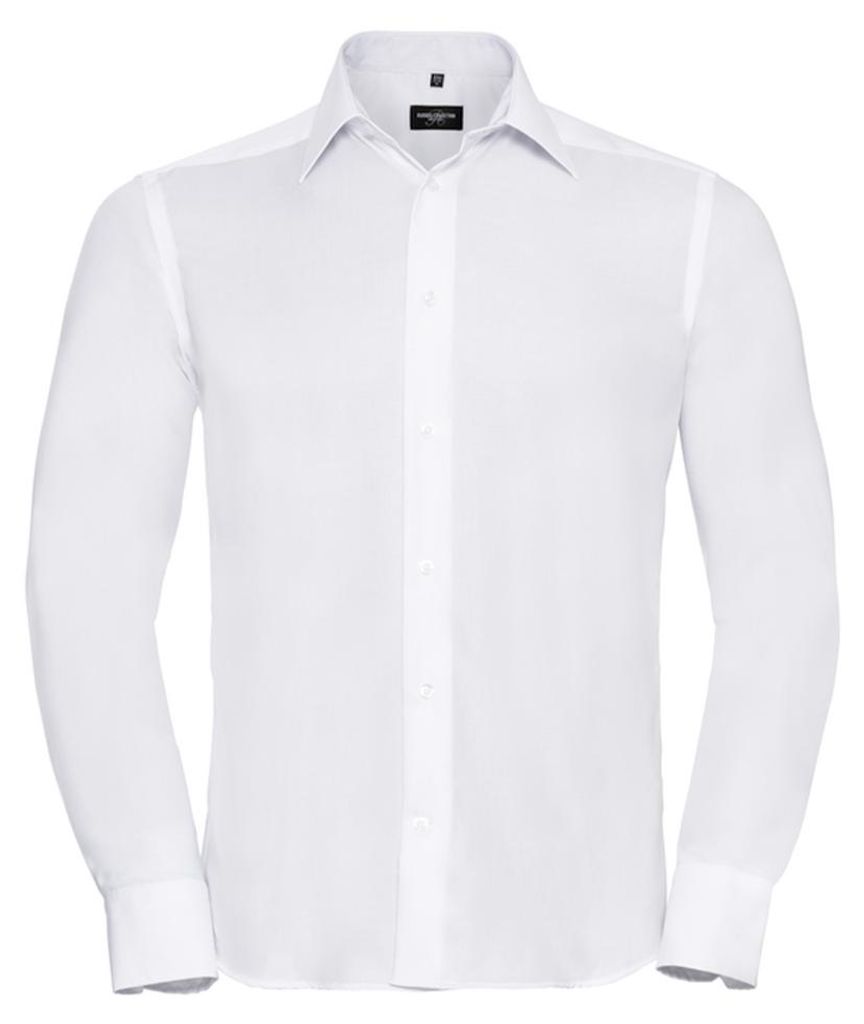Russell Collection - "Ultimate" Hemd für Herren Langärmlig LT5594 (XXL) (Weiß)