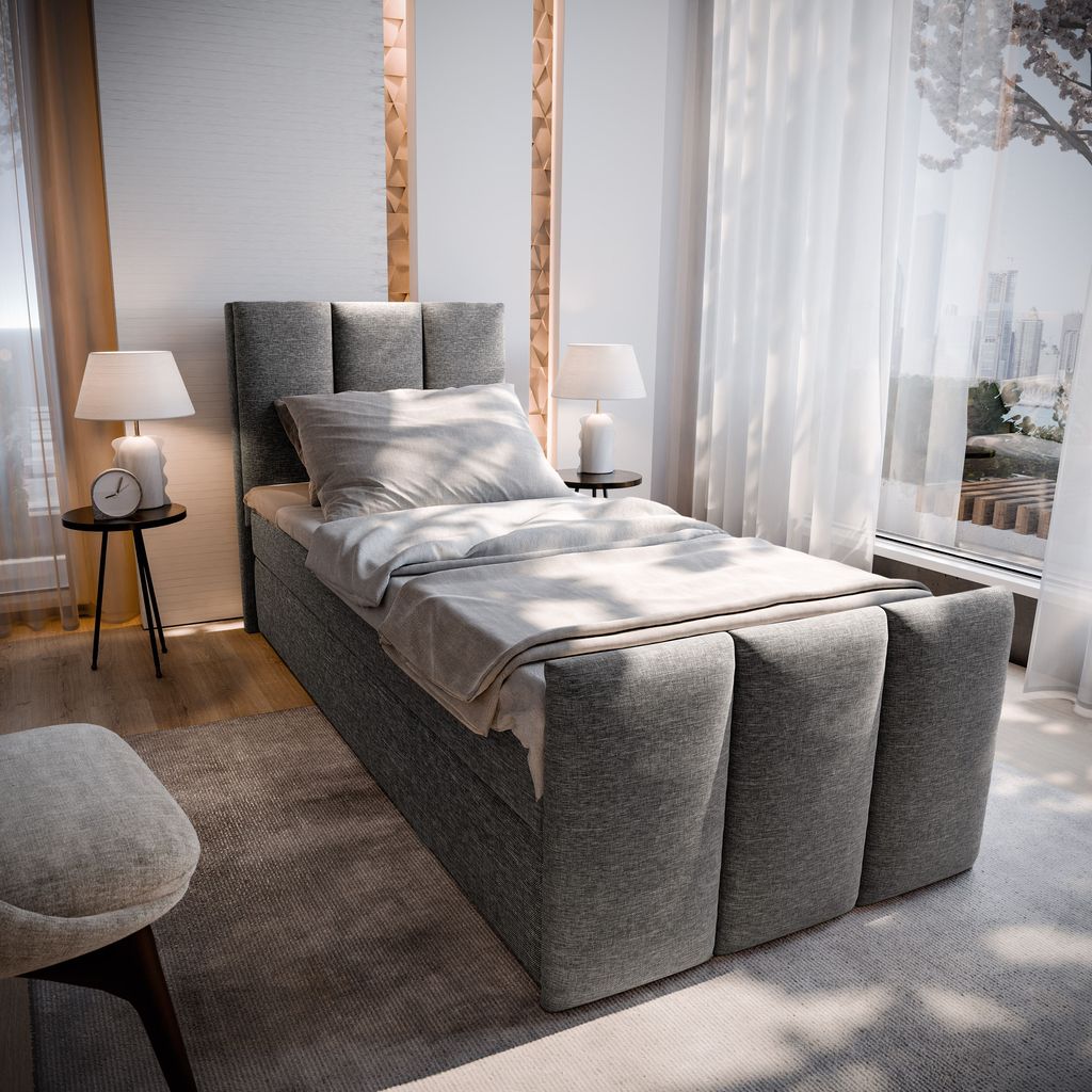 Masseno Boxspringbett LAGO 100 100x200 cm Komplett-Set mit Produktbild