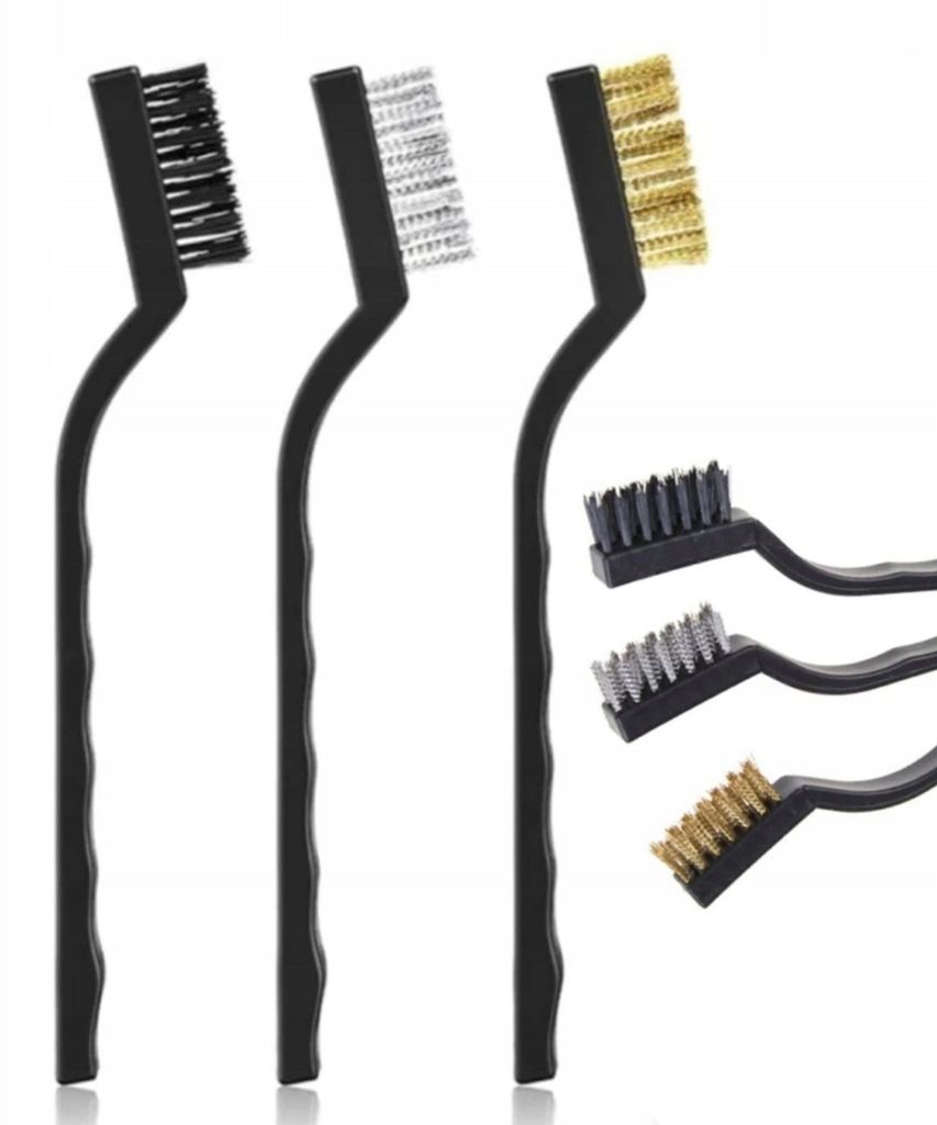 Rosfix Ensemble de 3 Brosses de Nettoyage – Acier, Laiton, Image du produit 