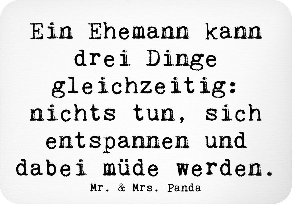 Mr. & Mrs. Panda magnet Spruch Ehemann Fähigkeiten - Weiß - Geschenk, Notizhalter, Dankeschön, Müdigkeit, zettelhalter, Multitasking, Handarbei...