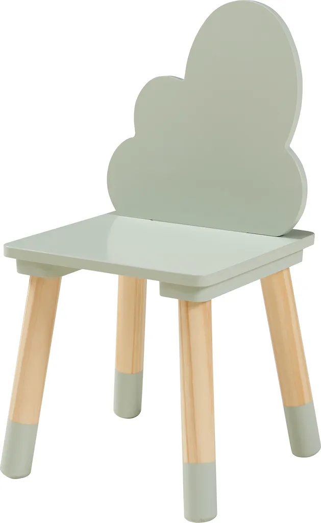 Hovle Salon pour Enfants avec Table et 2 Chaises Nuages Pin Vert Menthe - 8