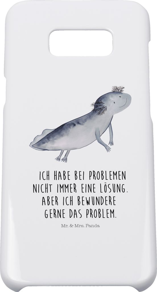 Mr. & Mrs. Panda Samsung Galaxy S8 plus Handyhülle Axolotl Schwimmen - Weiß - Geschenk, Lurch, Motivation, Cover, Hülle, Handy, Optimistisch, L...