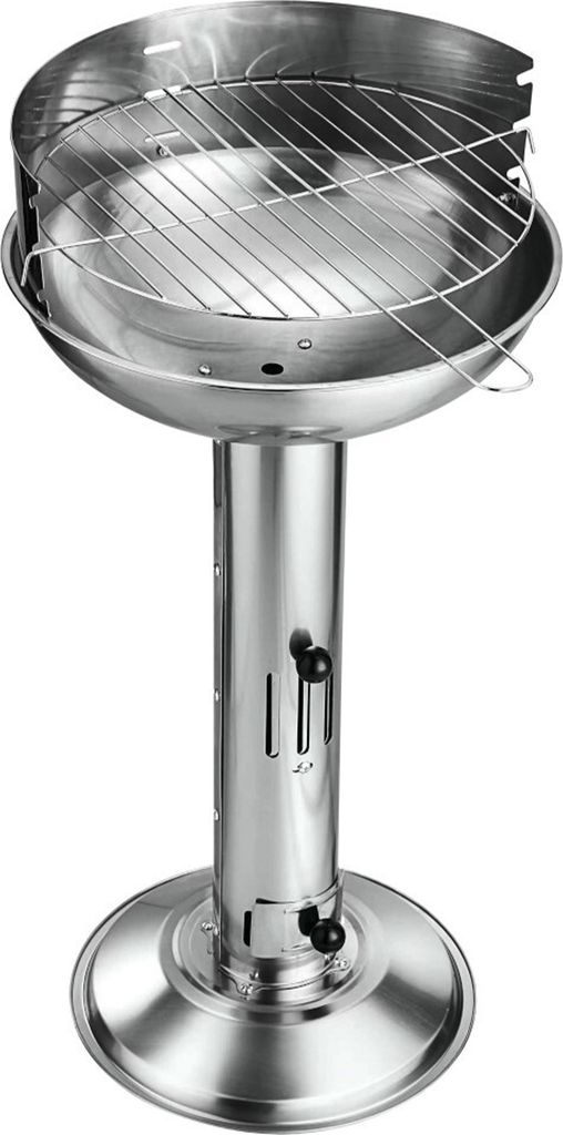 Säulengrill Edelstahl RUND 39x68