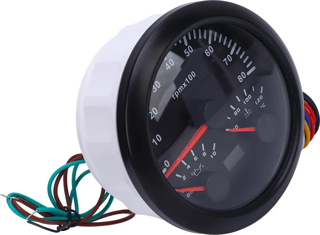 Compte-tours numérique multifonction 85 mm avec pression huile et eau - 4