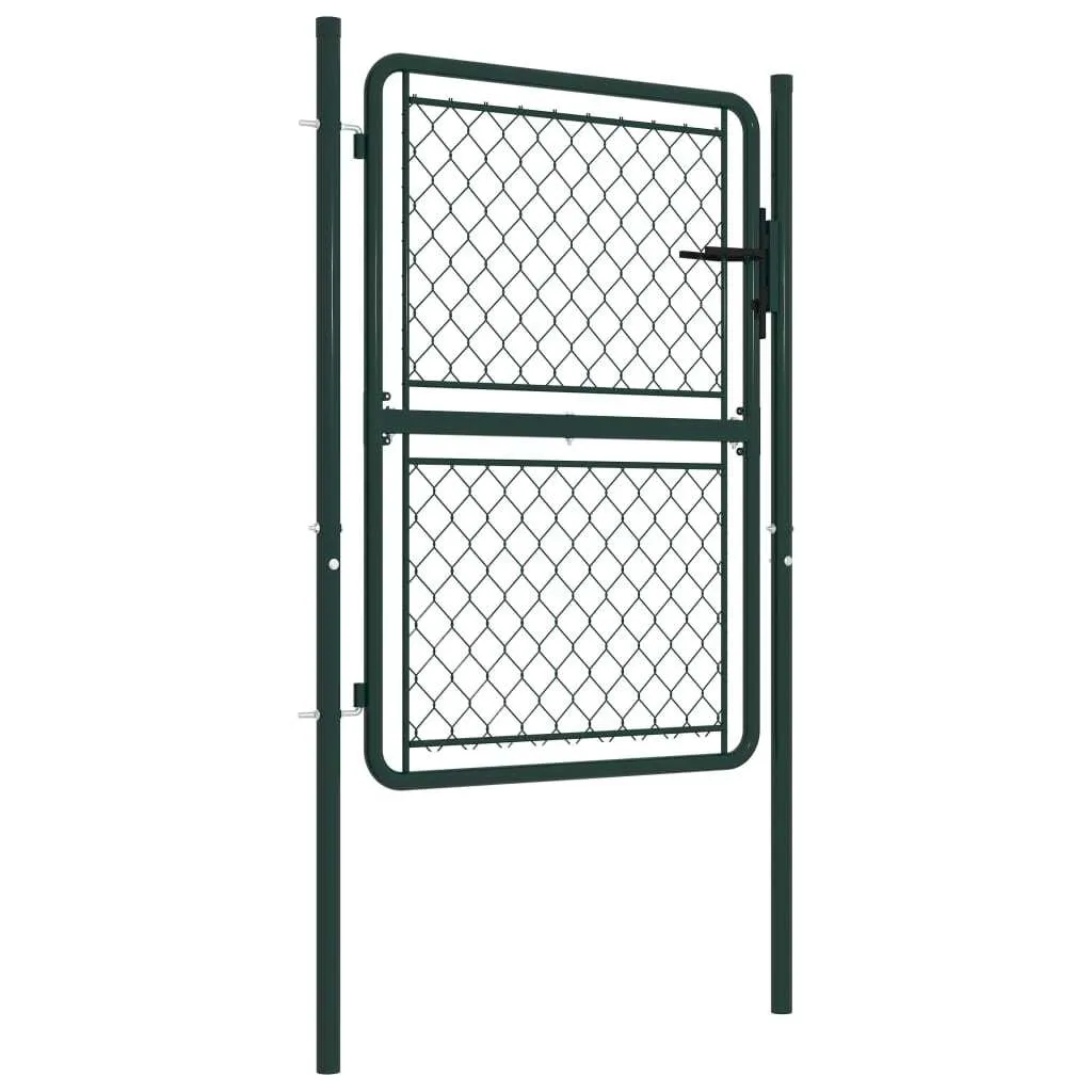 Portail extérieur vert 100x125 cm pour sécuriser l'accès à votre potager