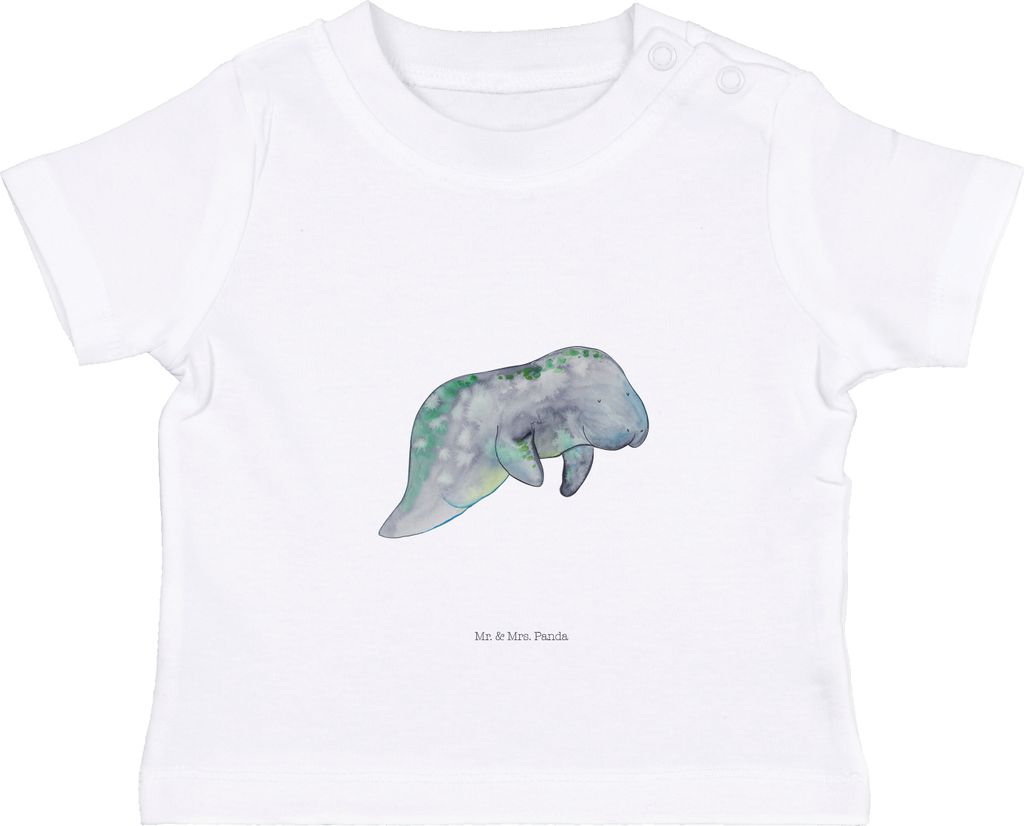 Mr. & Mrs. Panda T-Shirt Seekuh Chillen 0. - 6. Monat - Weiß - Geschenk, Baby Shirt, Süßigkeiten, Babyshirt, Abnehmen, Meer, Zucker, Diät, Kind...