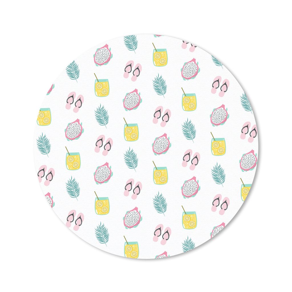 MuchoWow Mauspad Mousepad Sommer - Pastell - Muster 20x20 cm - Mousepads - Maus Mat - Pad - Mausunterlage - Schreibtischmatte