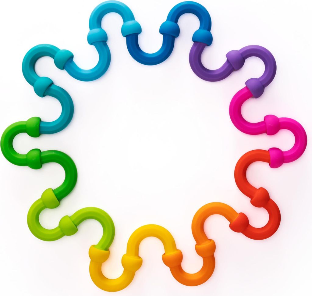 Fat Brain Toys Bauspielzeug Plip Links - sensorisches Produktbild 