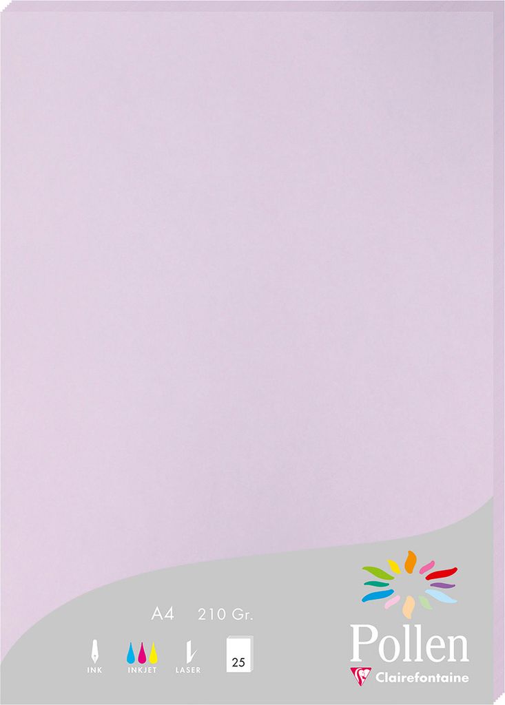 Clairefontaine Papier A4 Pollen 210g glyzin 25Bl