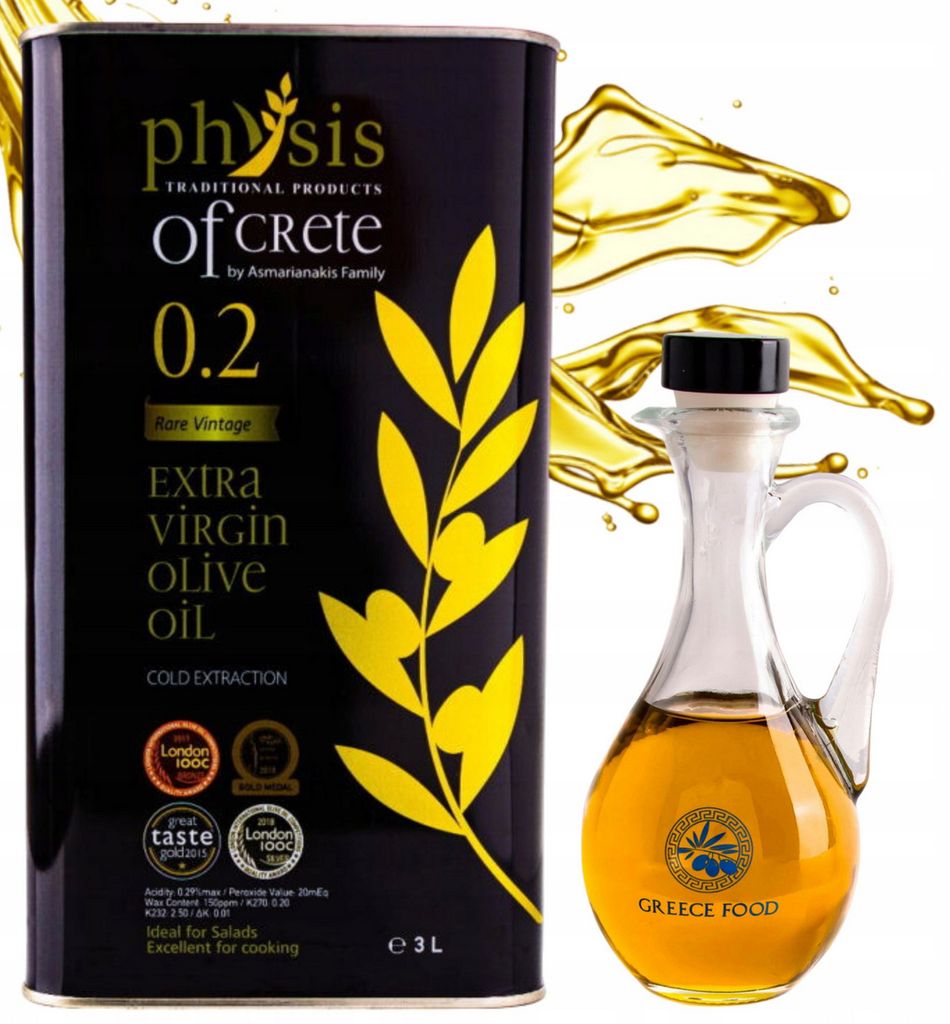 Physis of Crete Olivenöl 3L + 250 ml Flasche – Extra Produktbild 