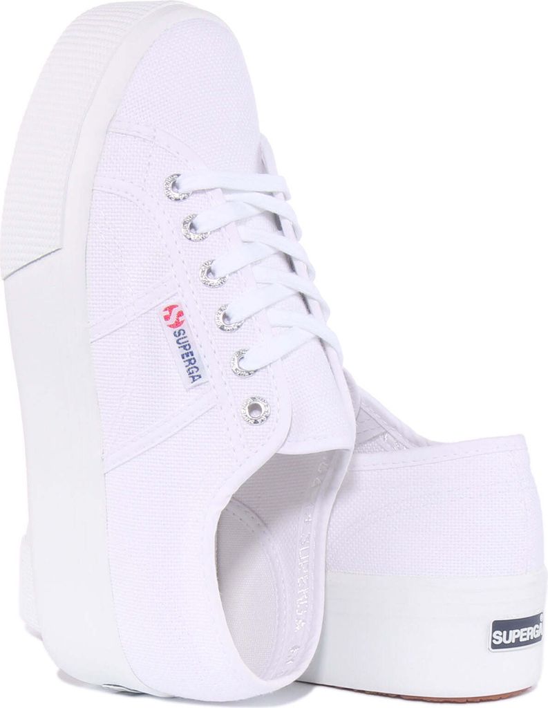 Superga 2790 Cotu Frauen Schnürung Segeltuch Plattform Produktbild 36