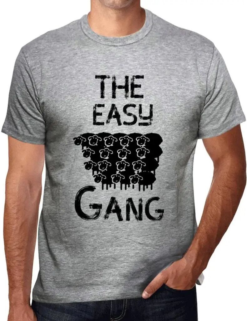 Herren Grafik T-Shirt Die leichte Bande – The Easy Gang – Öko-Verantwortlich Vintage Jahrgang Kurzarm Lustige Druck Geburtstag Geschenk Mann