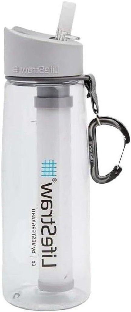 Trinkwasserkaraffe mit Reinigungsfilter, 22oz klare Wasserflasche