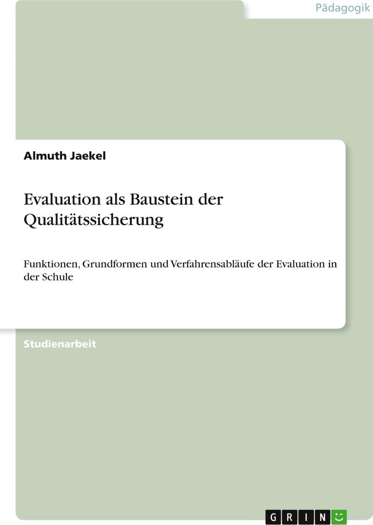 Evaluation als Baustein der Qualitätssicherung
