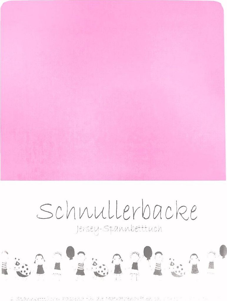 2er Set Baby Jersey Spannbetttuch Schnullerbacke 60/120 x 70/140 cm blütenrosa