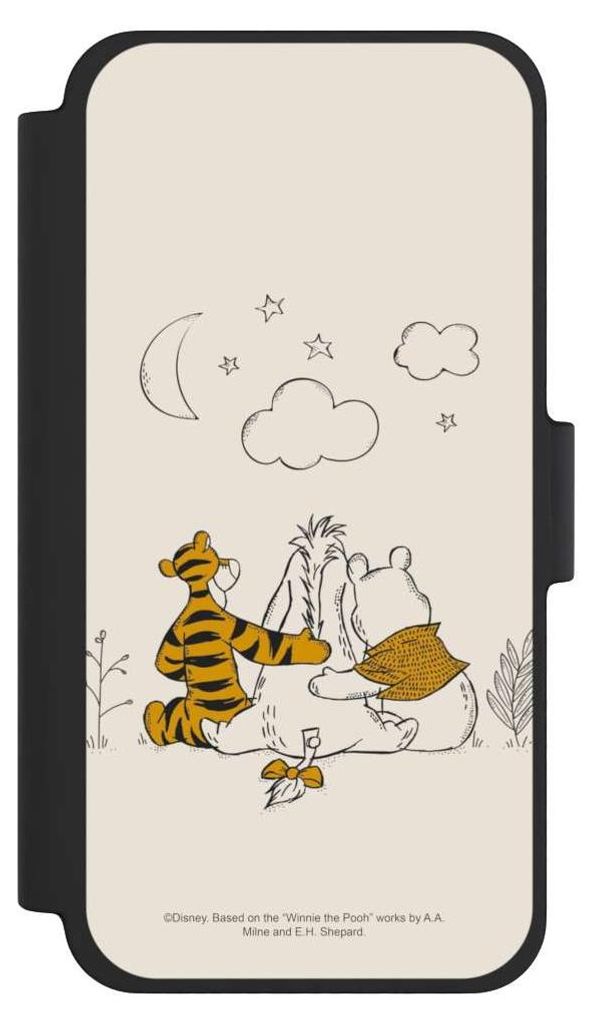 NIVOCASE Klapphülle für Apple iPhone 12 mini Handyhülle aus Kunst Leder NIVOflip schwarz Disney Offizielles Lizenzprodukt Winnie Puuh