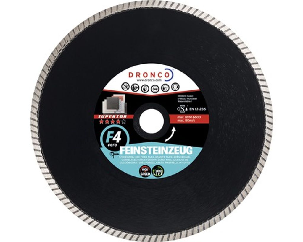 Diamanttrennscheibe Dronco Superior F4 cera Ø 115 x 22,23 mm