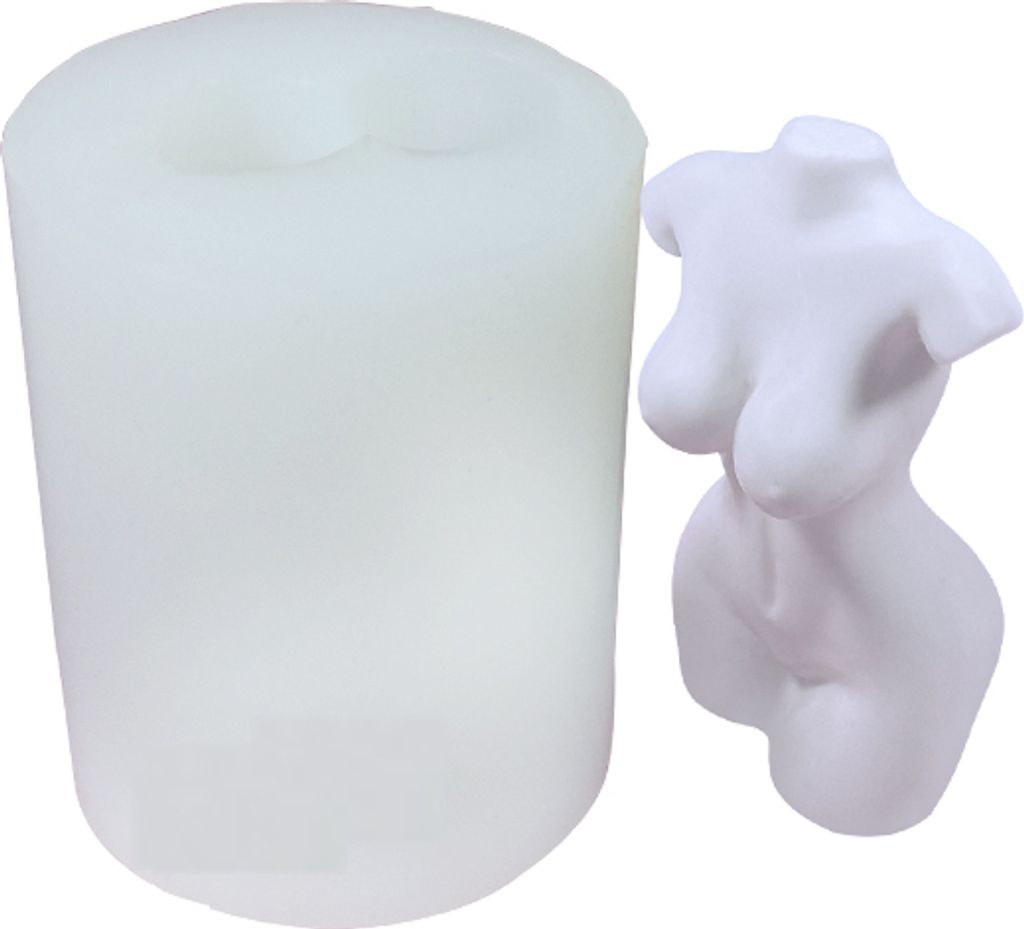 Silikon Kerzenform Seifen Gussform, Körper Frau mit großen Brüsten, groß, 109 x 76 x 73 mm, 70 ml