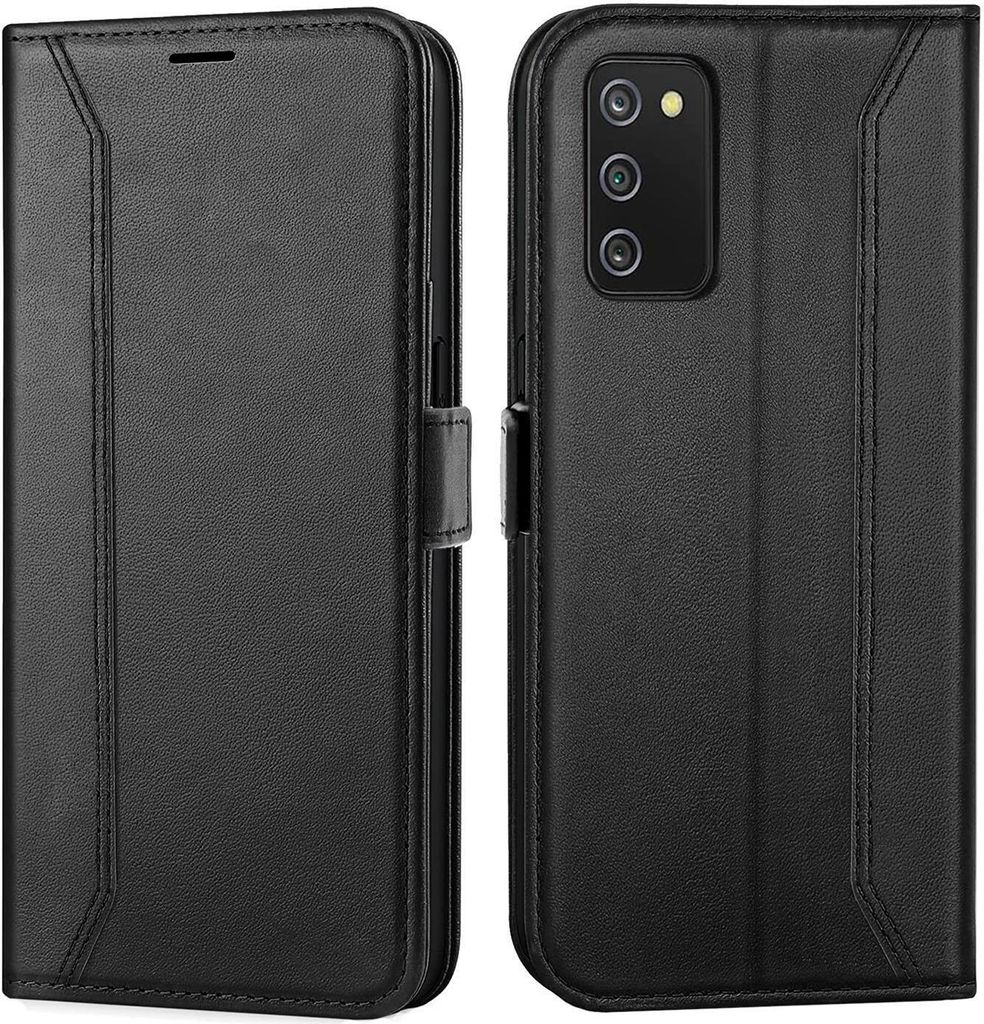 Conie RFID Klapp Tasche für Samsung Galaxy A03s Kartenfach Hülle Rundumschutz in Schwarz