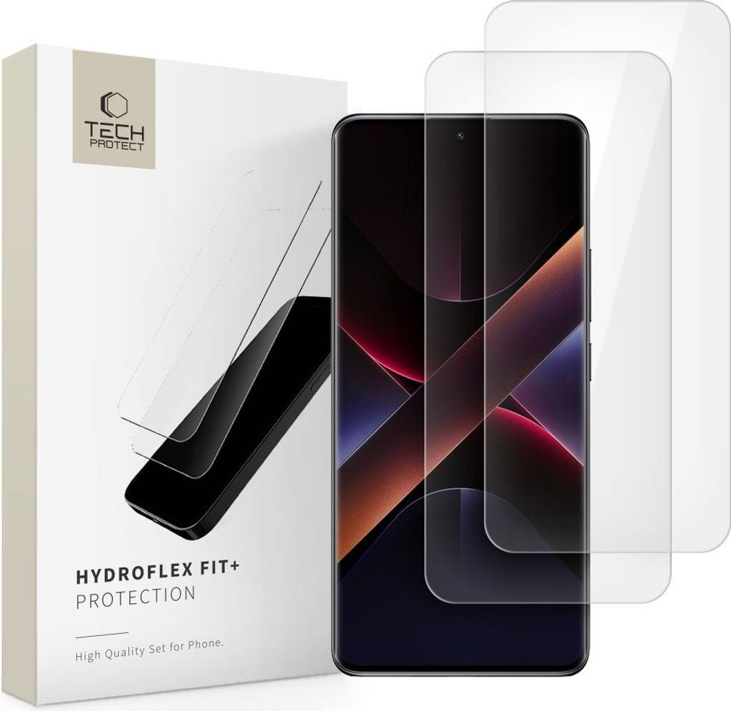 Hydrogelfolie Tech-Protect Hydroflex Fit+ 2Er-Pack Xiaomi Redmi Note 14 Pro 5G / 14 Pro+ Plus 5G / Poco X7 5G Klar