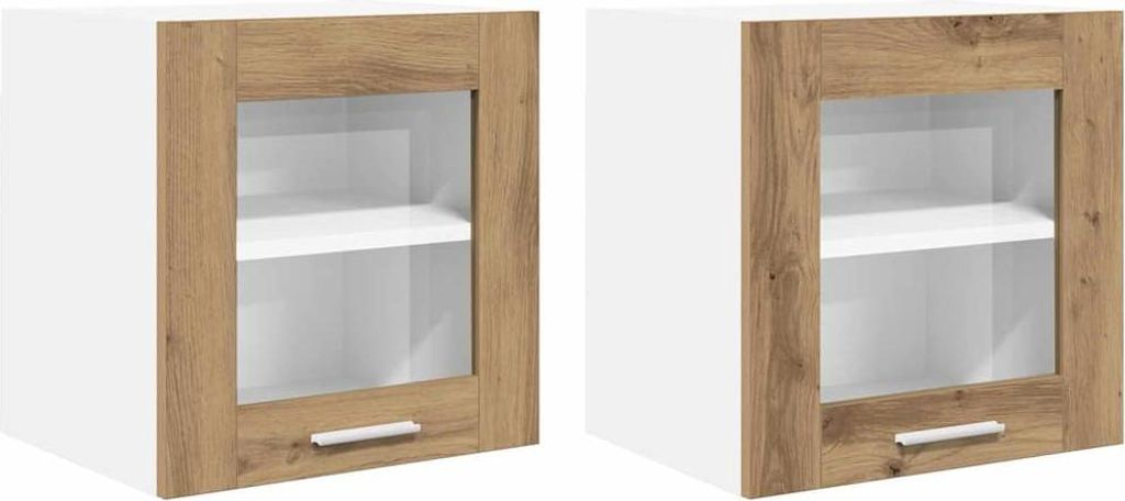 vidaXL Hängeschrank mit Tür Riga 2 pcs Artisan-Eiche 40 x 31 x 40 cm