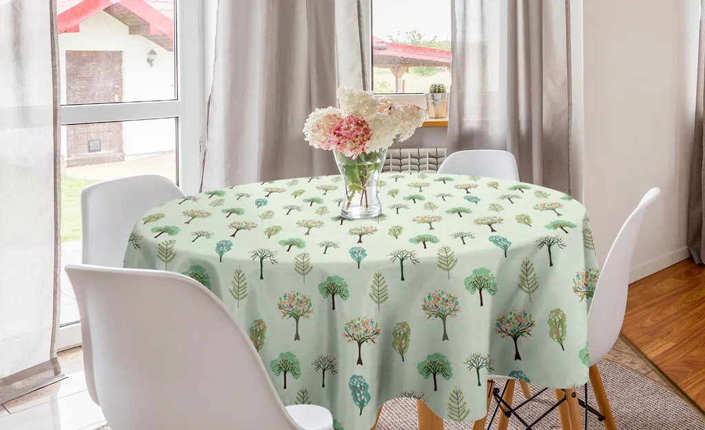 Tovaglia Rotonda 150cm ABAKUHAUS Wald - Stile Floreale per Cucina