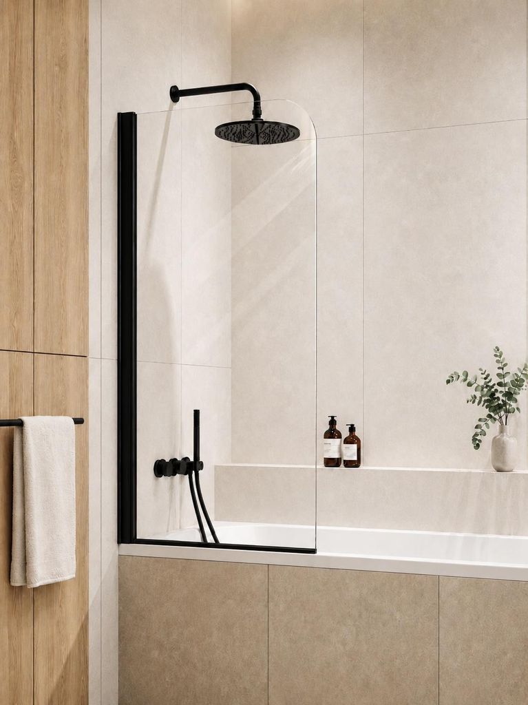 Badplaats Parawan Nawannowy Torino 60 x 140 cm - Czarny - Zdjęcie produktu 