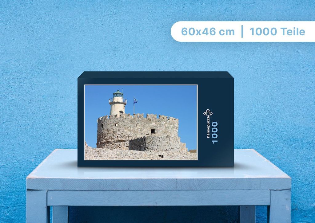 hansepuzzle 97733 - Alte Burg Puzzle, 1000 Teile, Gebäude, 60,0 x 46,0cm mit hochwertiger Aufbewahrung, Kartonbox und wiederverschließbarem Beutel