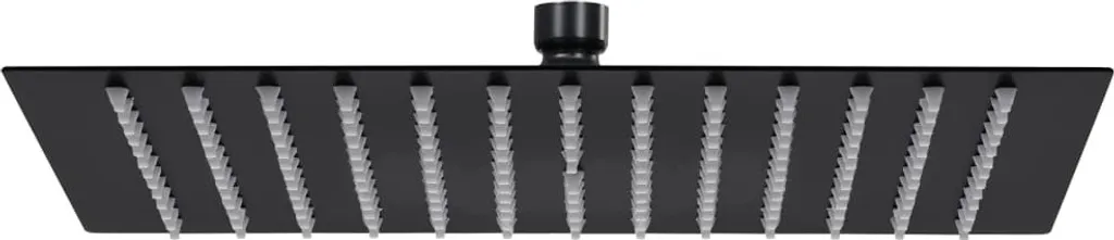 Doccia a Pioggia 30x30 Nero Opaco Quadrato - Soffione Acciaio Inox