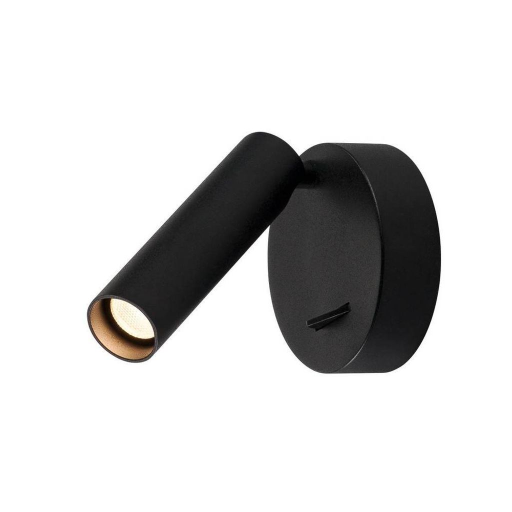 SLV 152340 KARPO 30 Single Spot Wand- u. Deckenleuchte rund schwarz 7,5W LED 3000K mit Schalter