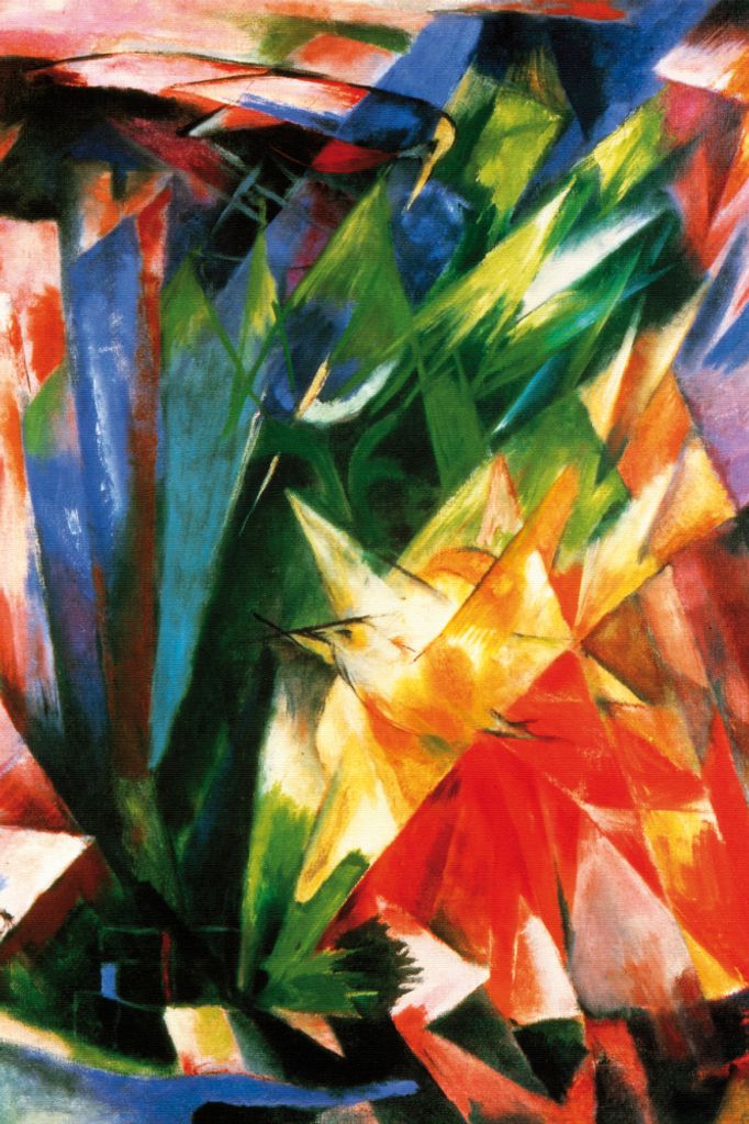 Franz Marc Kunstdruck Bild - Die Vögel, 1914 (120 x 80 cm)