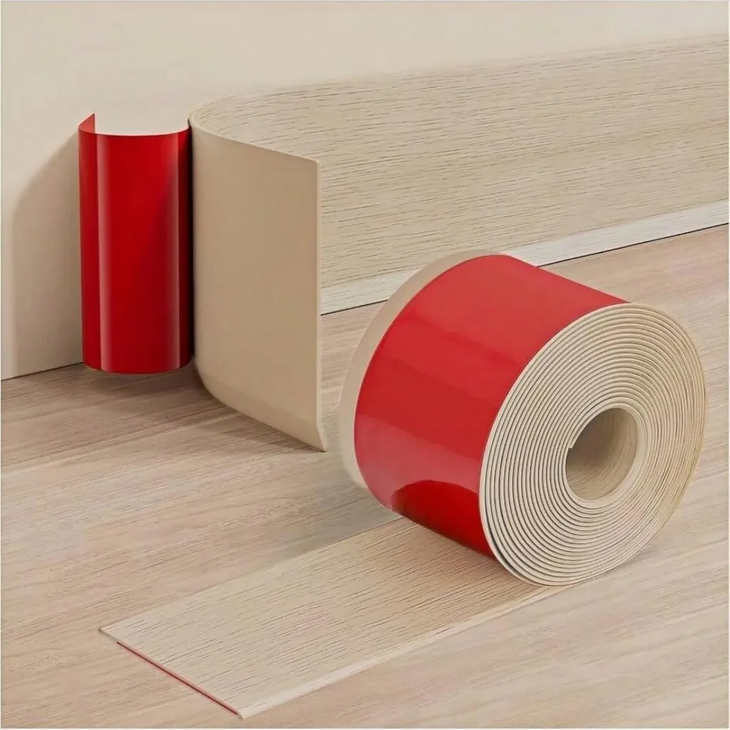 Plinthe décorative souple en rouleau, effet érable clair, 2m x 80mm C