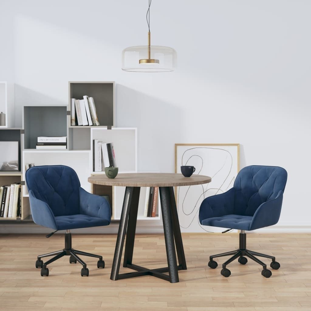 BEI CLORIS Esszimmerstühle 2er-set Drehbar Blau Samt - Esszimmerstühle 2026Neu4281645