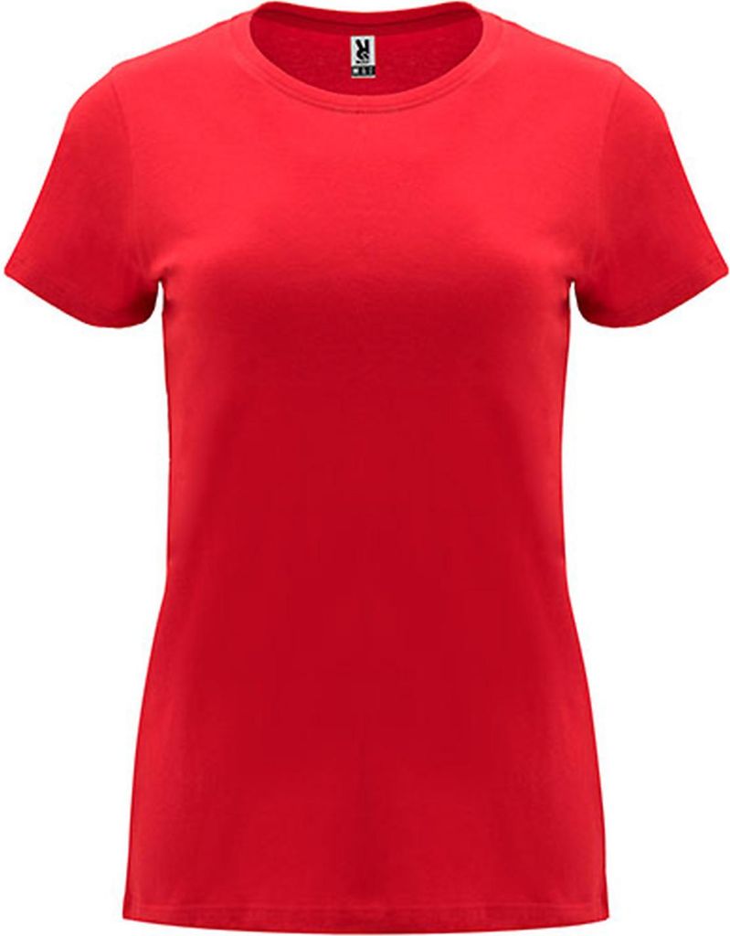Roly CA6683 | Damen Capri T-Shirt, Tailliert und eng anliegend geschnitten - Farbe: 60 Red - Größe: XXL