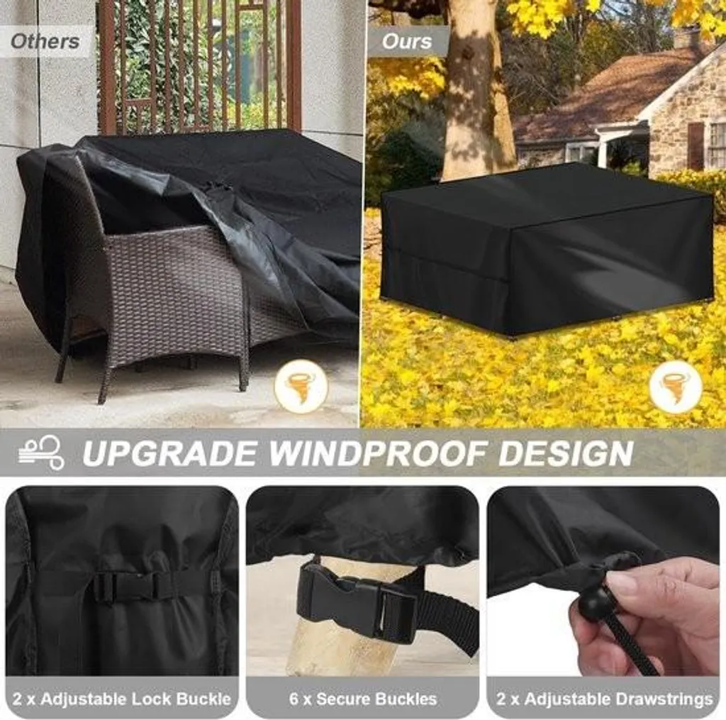 Bâche de protection pour salon de jardin imperméable et résistant