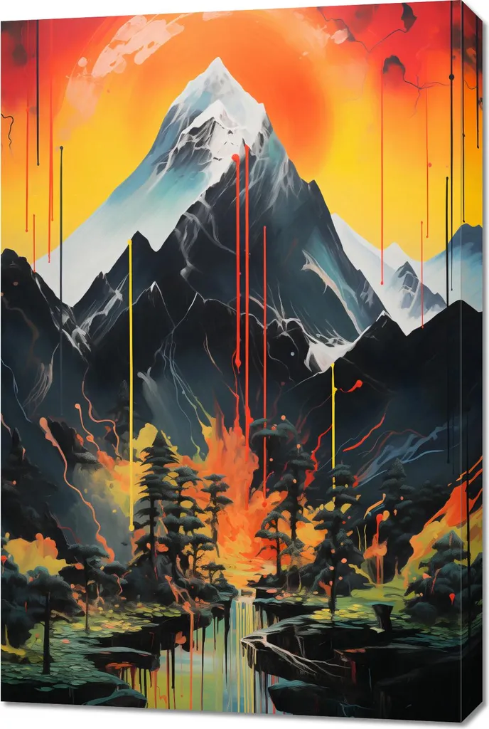 Quadro 60x90 cm Alchimia di montagna
