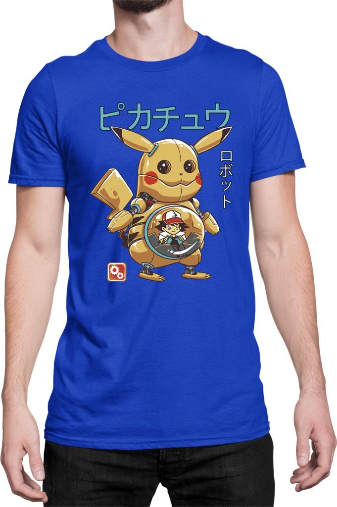 Herren T-Shirt Japan Manga Anime Comics Pokemon 042, Man M / Blau