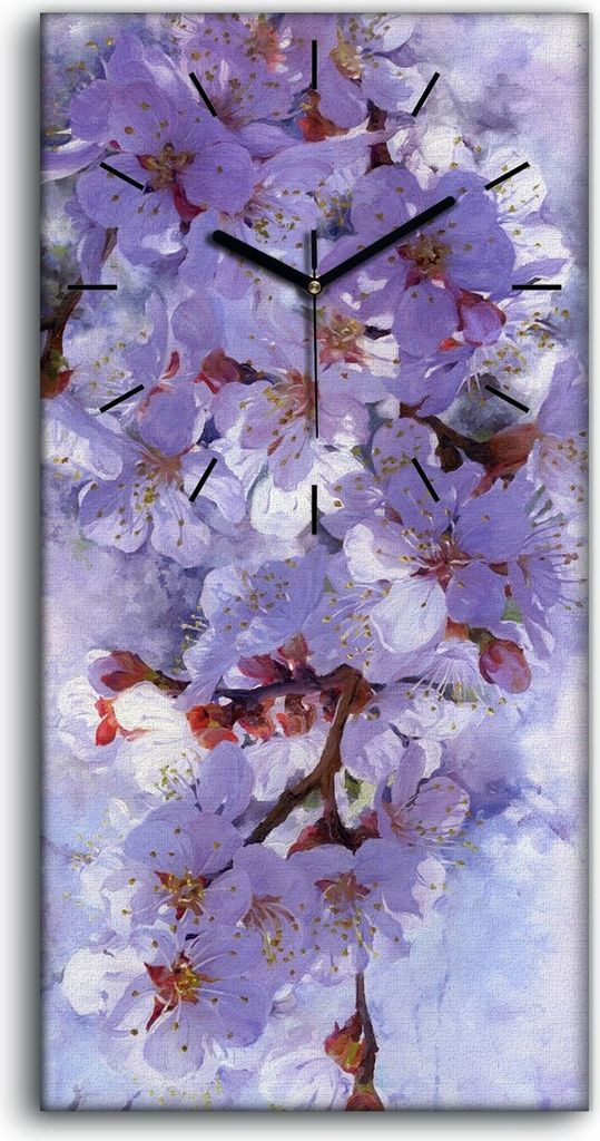 Leinwand Wanduhr Wandkunst Uhr Geräuschlos Kunstdruck 30x60 Produktbild 