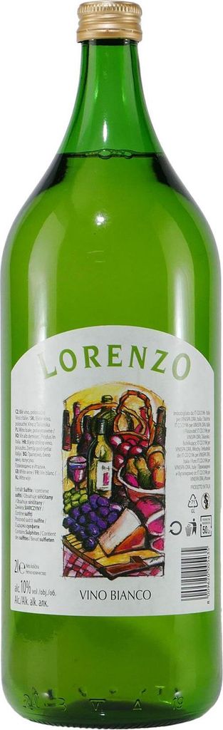 Lorenzo Vino Bianco Weißwein Halb trocken (1x2l Flasche)