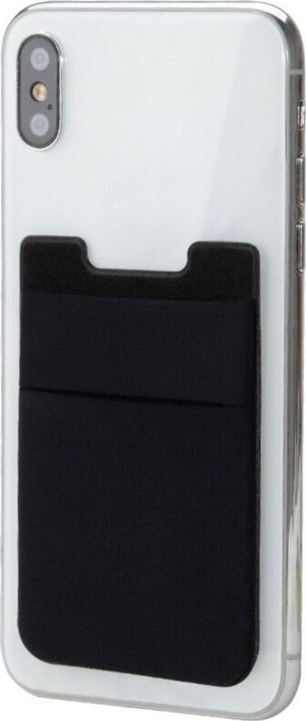 INF Selbstklebender Kartenhalter für Handy Elasthan schwarz Produktbild 