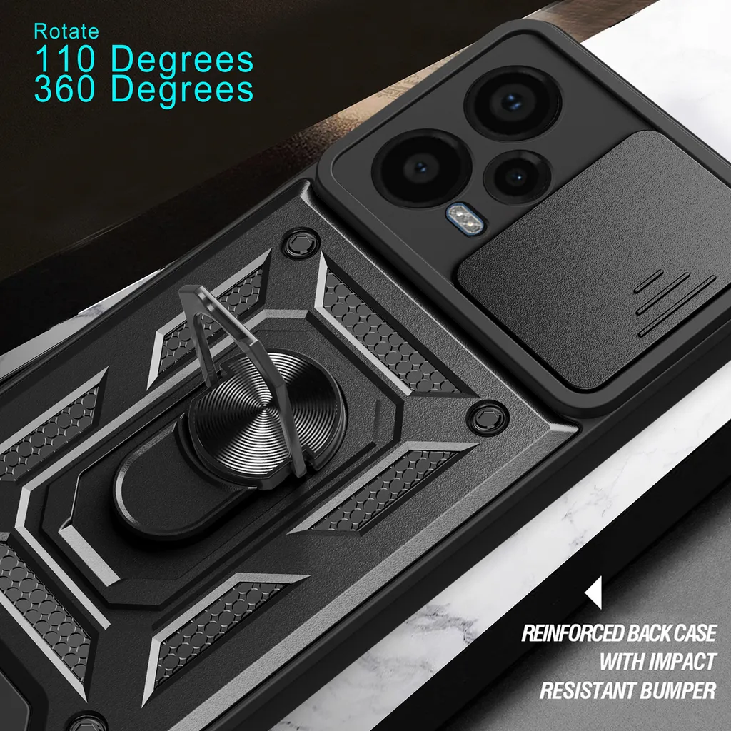 Cover Oro Redmi Note 12 Pro+ con Anello: Stile Luxury e Massima Sicurezza - 7