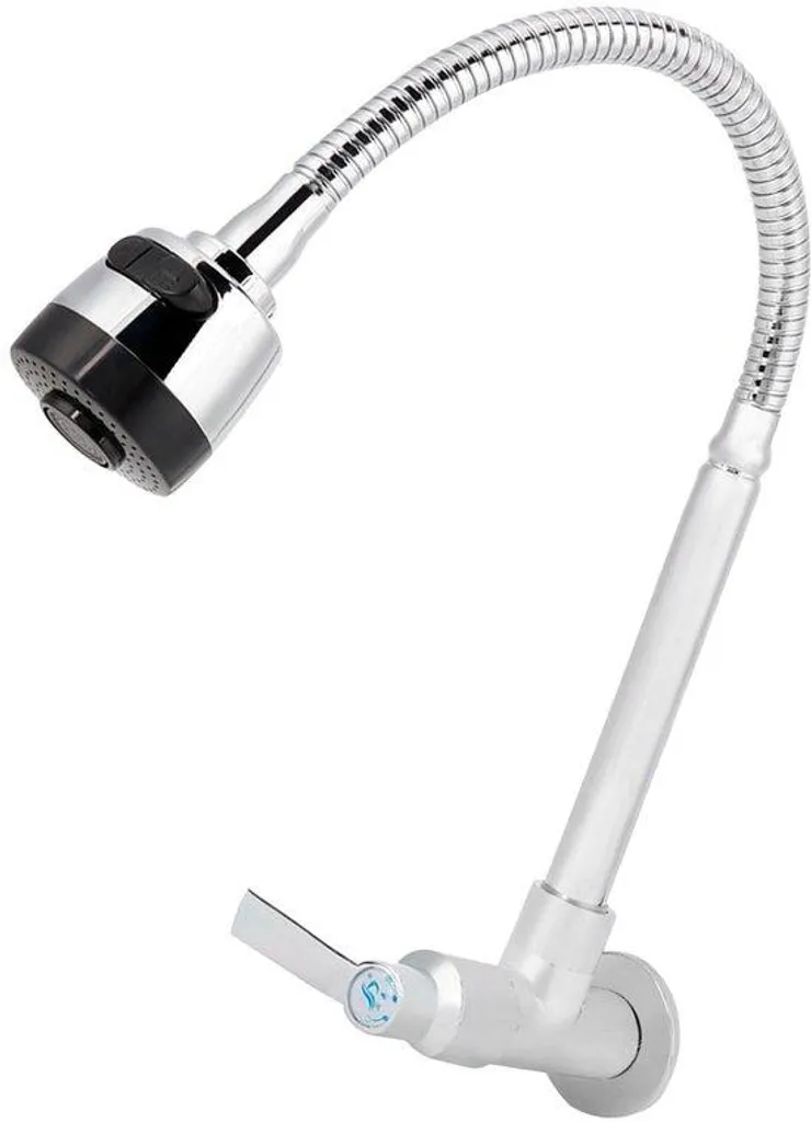 Robinet mural simple eau 1/2 pouce VIFERR orientable en inox chromé