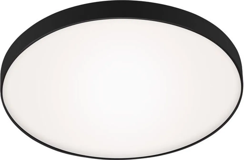 Plafonnier LED IP44 Blanc Neutre Noir 4000K Luminaire Salle de Bain