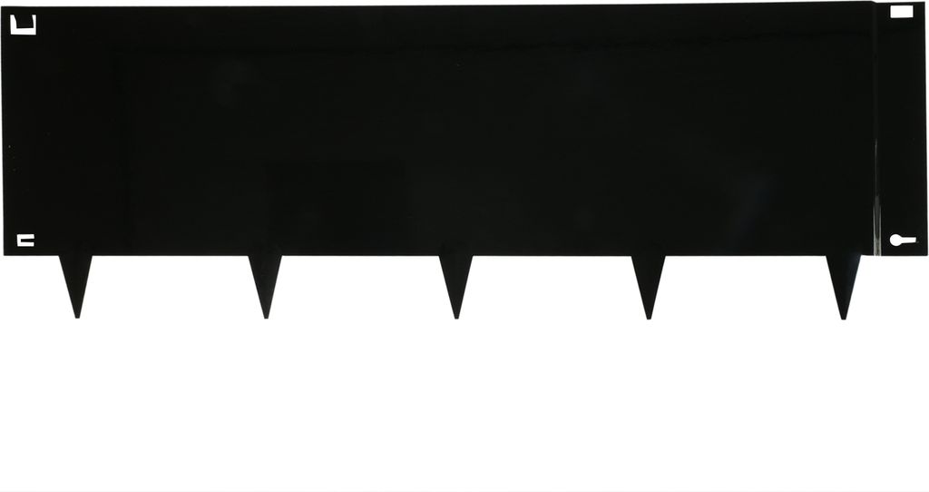 Wovar - Bordure de jardin en acier noir 40 x 106 cm Image du produit 