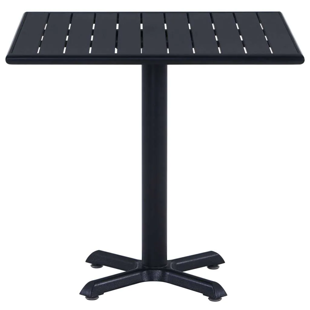 Table de jardin vidaXL noire 80x80 cm : solution stable et compacte