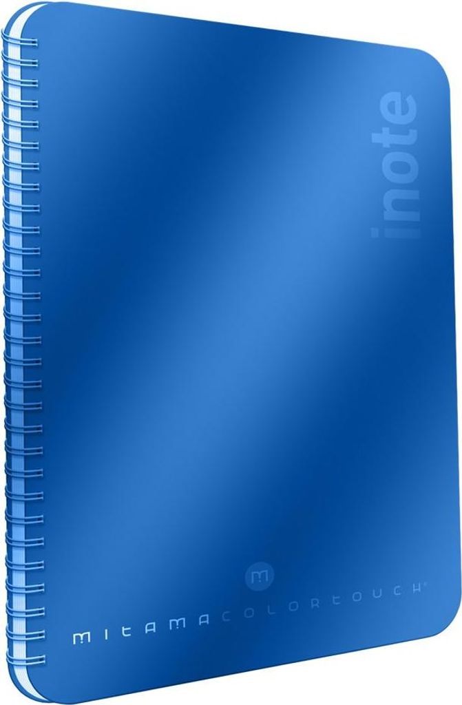 Spiralnotizbuch "i-Note", 18,5x24, quadratisch, 90 Blatt, blau, MITAMA 62282-90198